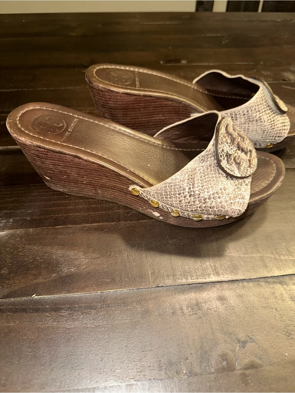 Tory Burch Snakeskin Women's Wedges/Clogs/Sandals